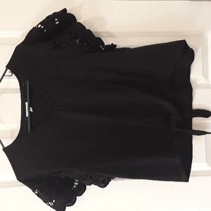 Black short sleeve top
